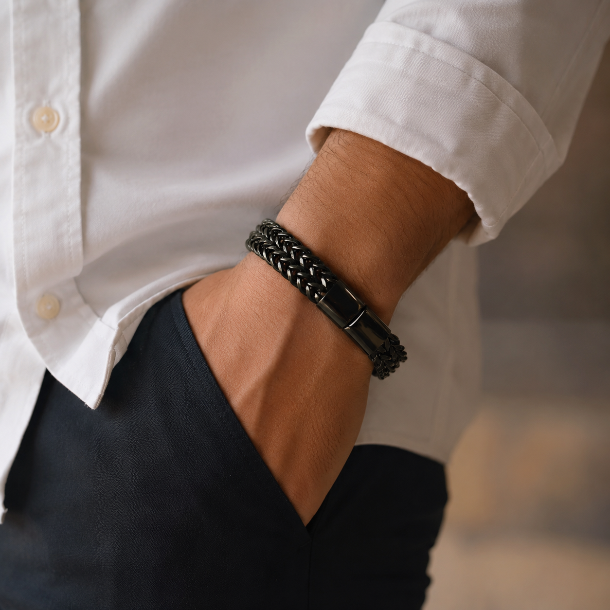 Men’s Stainless Steel Chain Bracelet