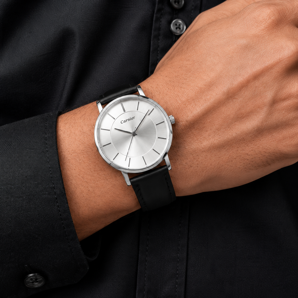 Men’s Classic Silver Dial Watch