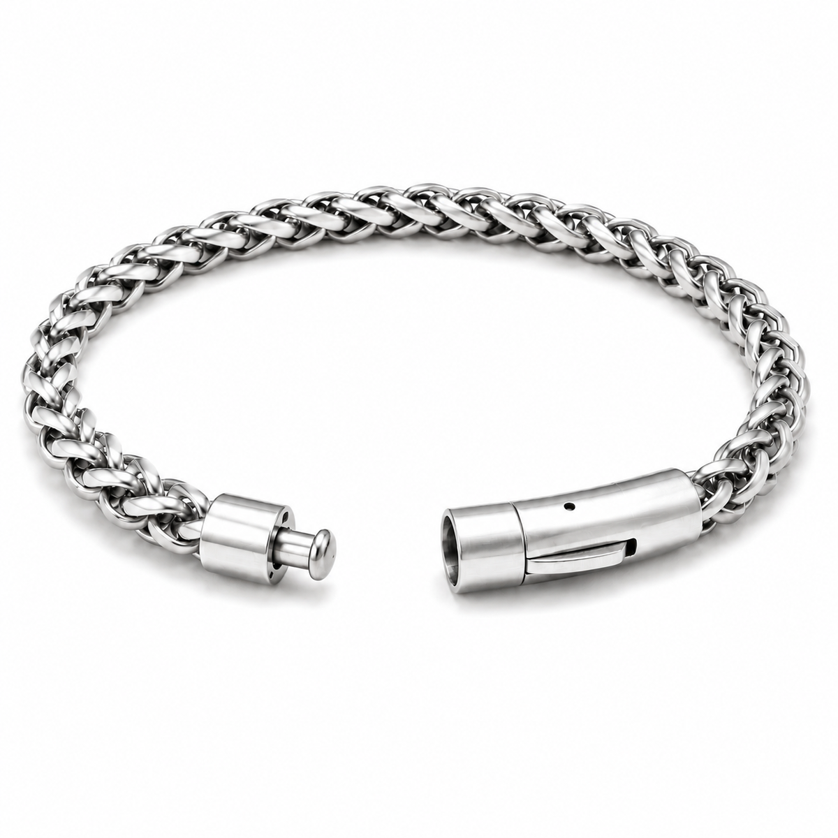 Men's 8mm Gunmetal Stainless Steel Phantom Chain Bracelet