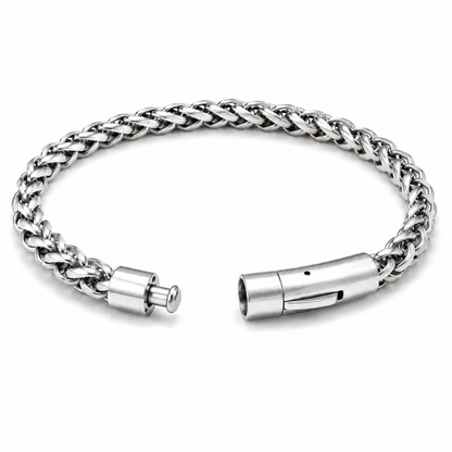 Men's 8mm Gunmetal Stainless Steel Phantom Chain Bracelet