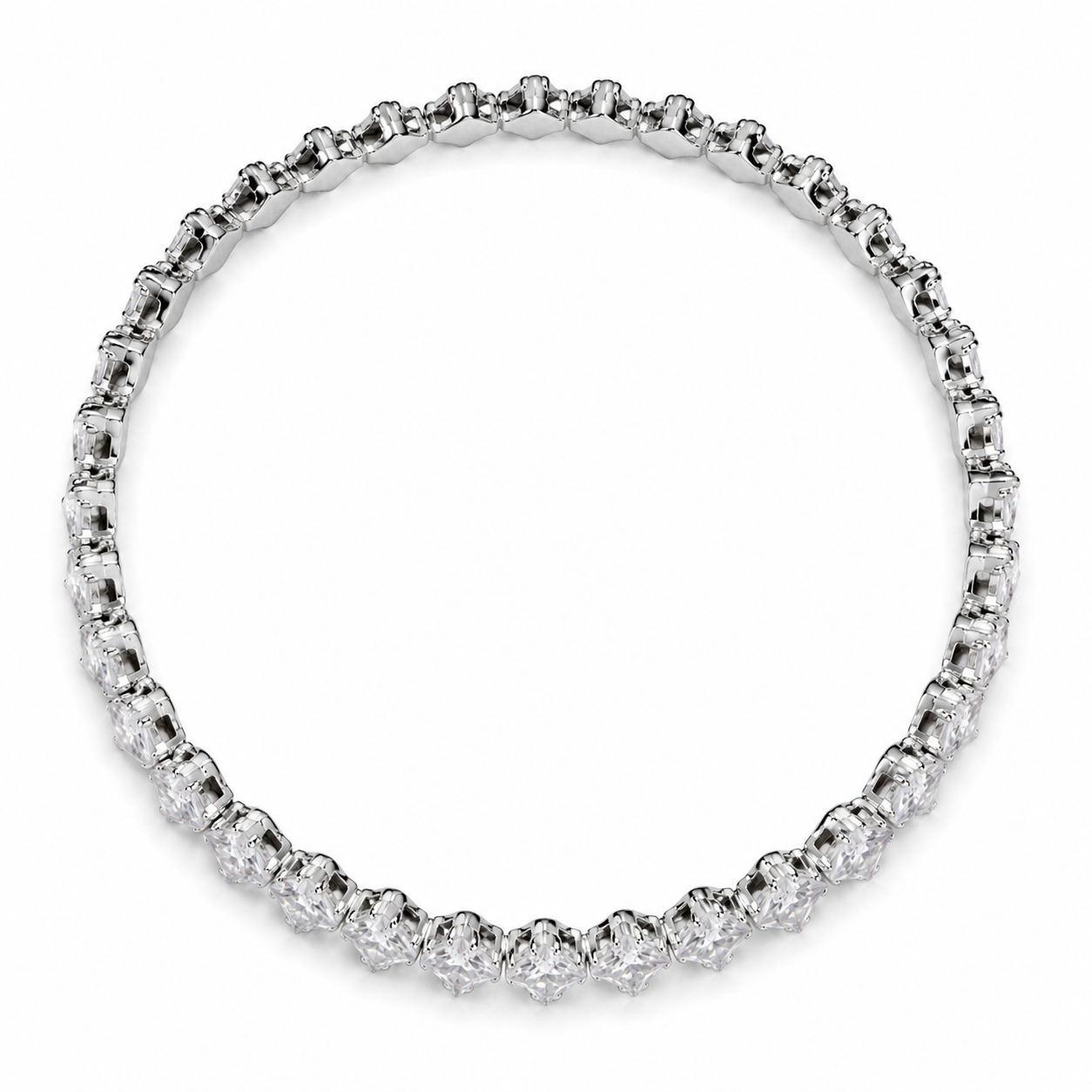 Silver Crystal Tennis Bracelet