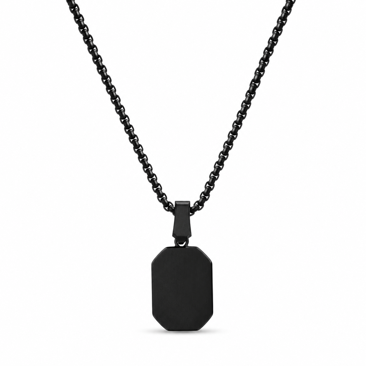 Black Pendant Necklace for Men