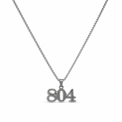 804 Silver Stainless Steel Pendant Necklace