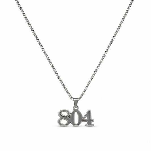 804 Silver Stainless Steel Pendant Necklace