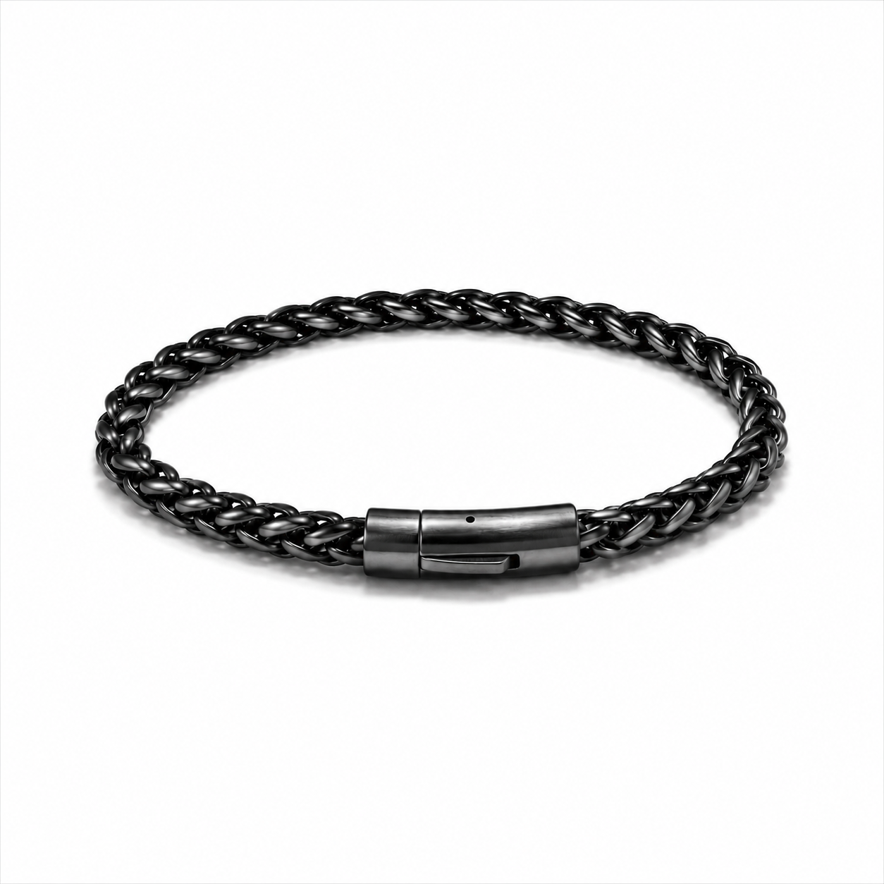 Men's 8mm Gunmetal Stainless Steel Phantom Chain Bracelet